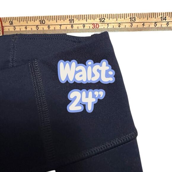 Athleta Reflective Stride Leggings Navy Blue Women's Size Small Athletic Running - Picture 7 of 10